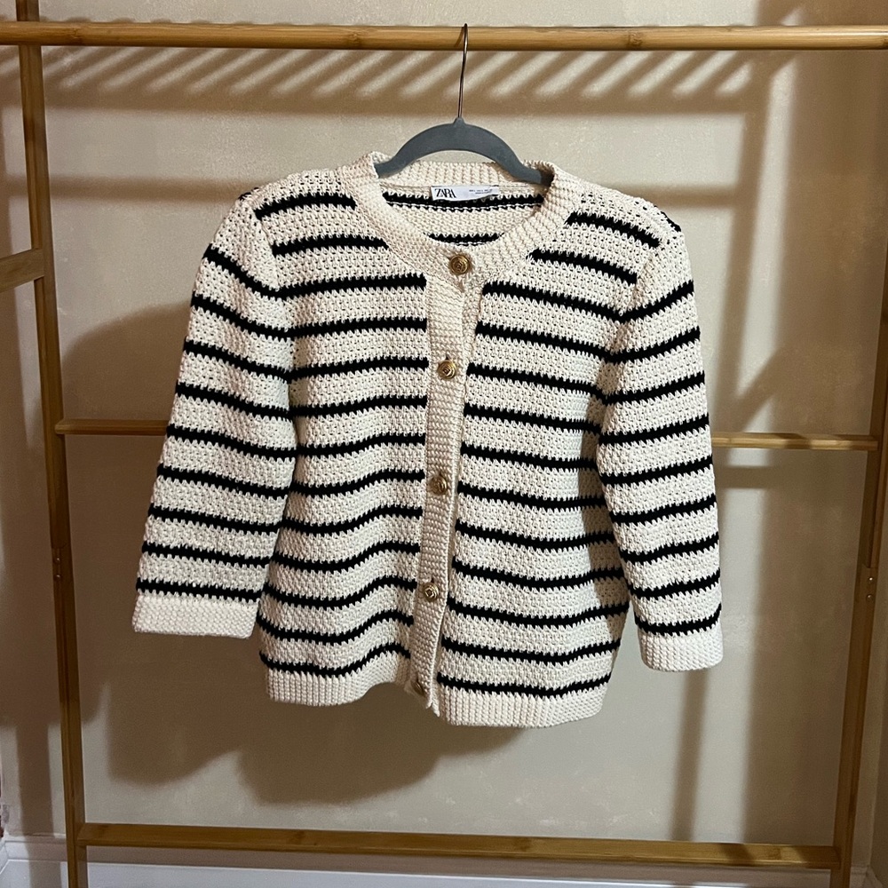 Zara Knit Quarter Sleeve Cardigan